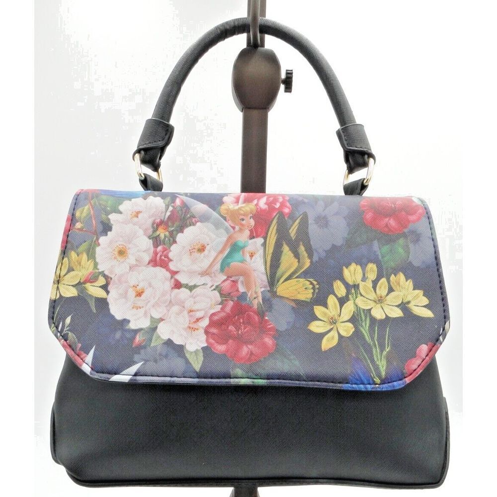 Loungefly Tinker Bell Floral Purse Crossbody Bag Handbag RARE Disney